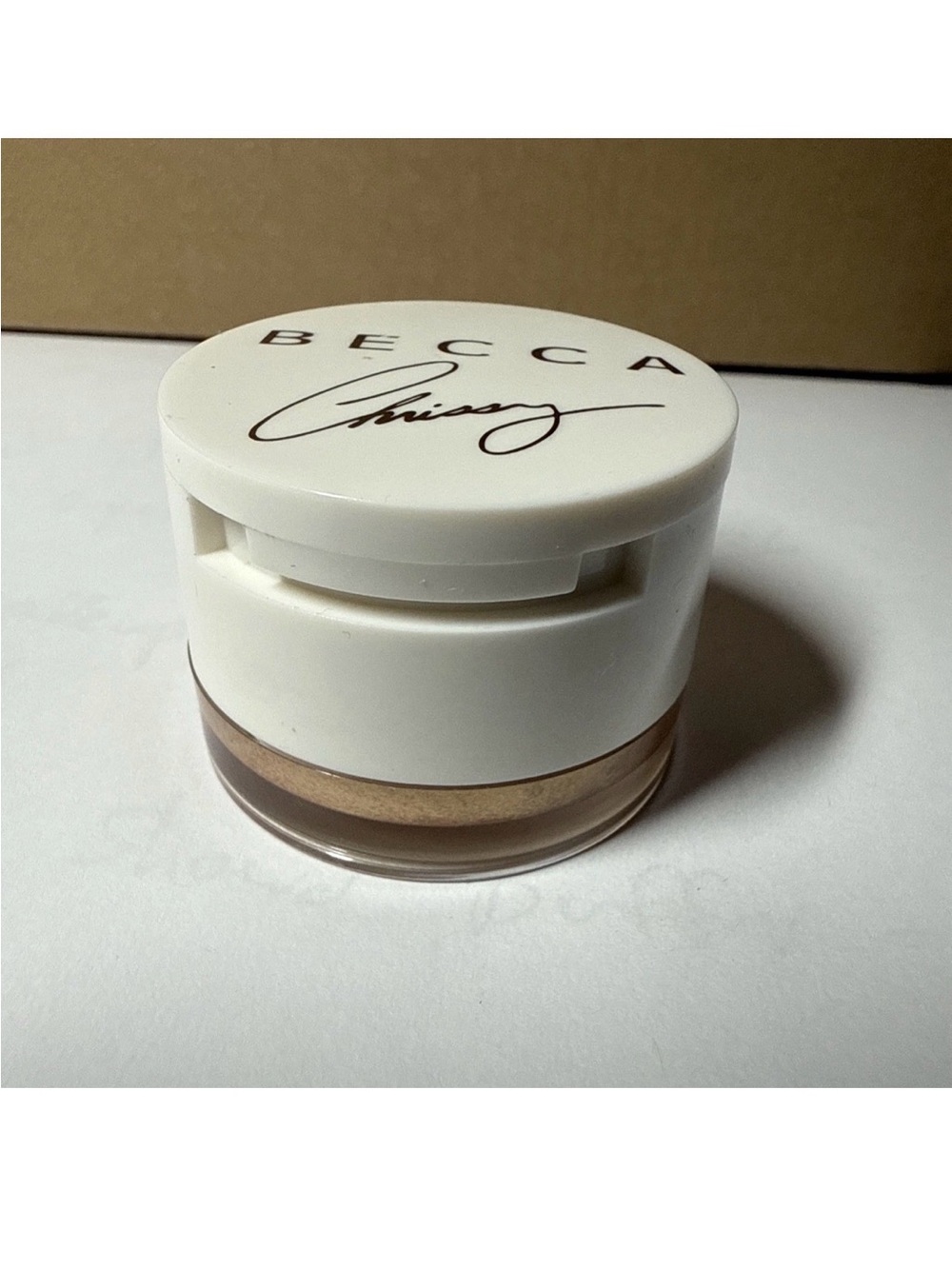 Becca-Chrissy-Glow Souffle Eyeshadow Highlighter Duo-CINNAMON CHURRO NWOB